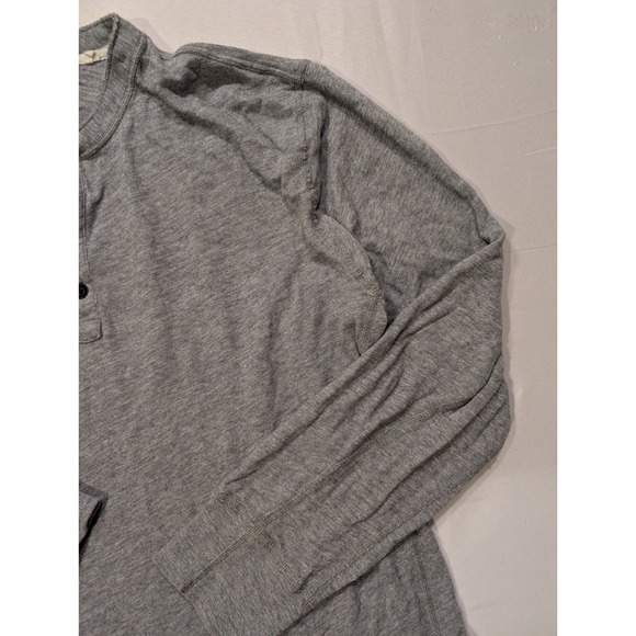 Rag & Bone Mens 2XL Long Sleeve Henley Shirt Heather Grey Spring 100% Cotton - Picture 3 of 12